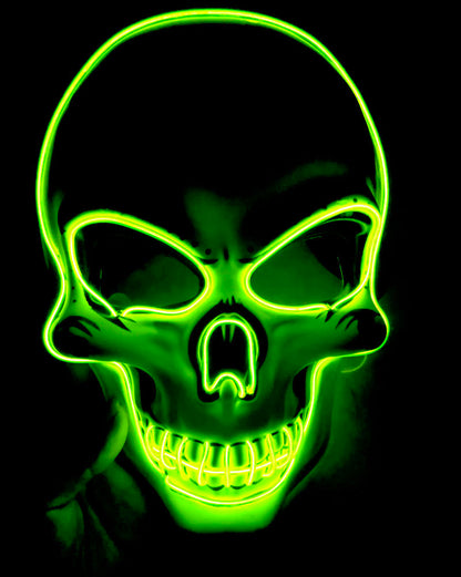 Halloween Skelett Maske LED Glow Scary Maske