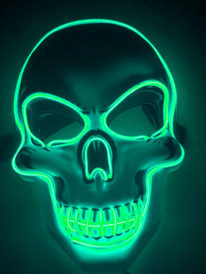 Halloween Skelett Maske LED Glow Scary Maske