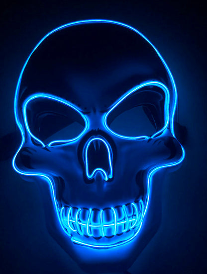 Halloween Skelett Maske LED Glow Scary Maske