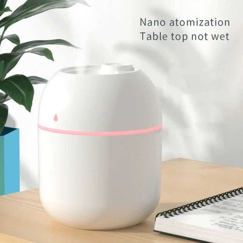 Portable 220Ml H2O Mini Cup Spray Mist Humidifier Double Wet Aroma Essential Oil Diffuser Car Usb Air Humidifier