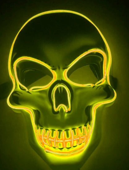 Halloween Skelett Maske LED Glow Scary Maske