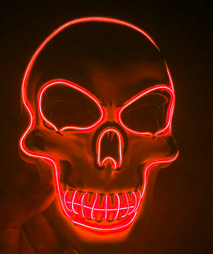 Halloween Skelett Maske LED Glow Scary Maske