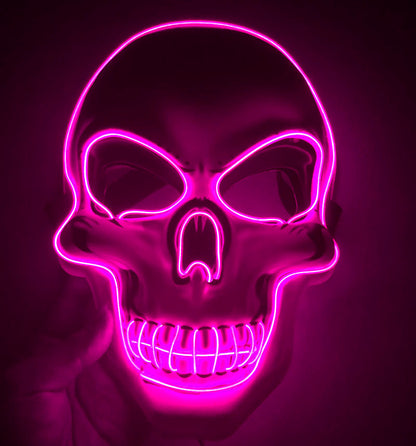 Halloween Skelett Maske LED Glow Scary Maske