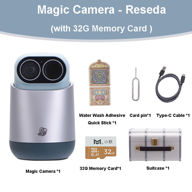 Xiaomo Magic Camera Vlog Camera 2.5K Intelligent Camera Household Wireless 360° PTZ Monitoring AI Wifi Infrared Night Vision