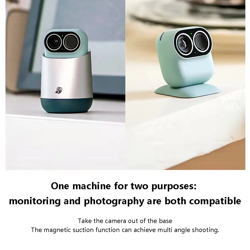 Xiaomo Magic Camera Vlog Camera 2.5K Intelligent Camera Household Wireless 360° PTZ Monitoring AI Wifi Infrared Night Vision