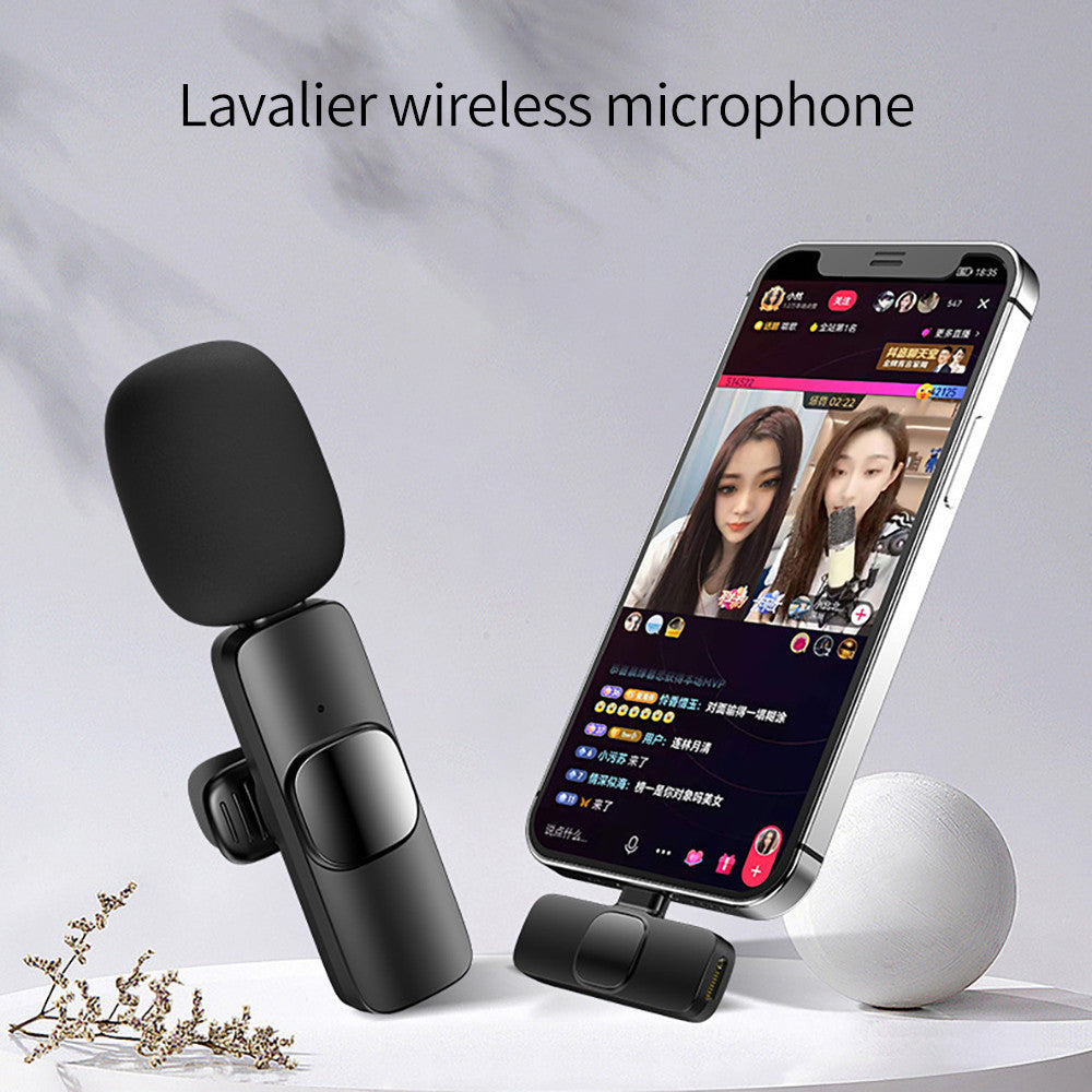 Wireless Lavalier-mikrofon Tragbares Audio-Video-Aufnahme-Mini-Mikrofon