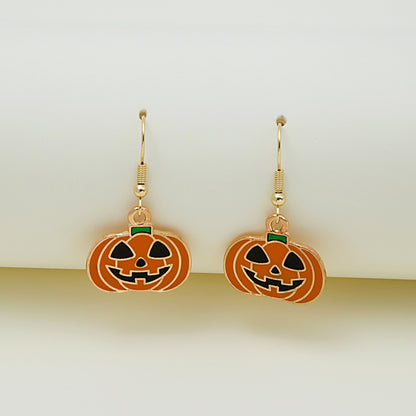 Halloween Ohrringe niedlicher Kürbis gruselig Öl Tropf Legierung Ohrringe Schmuck