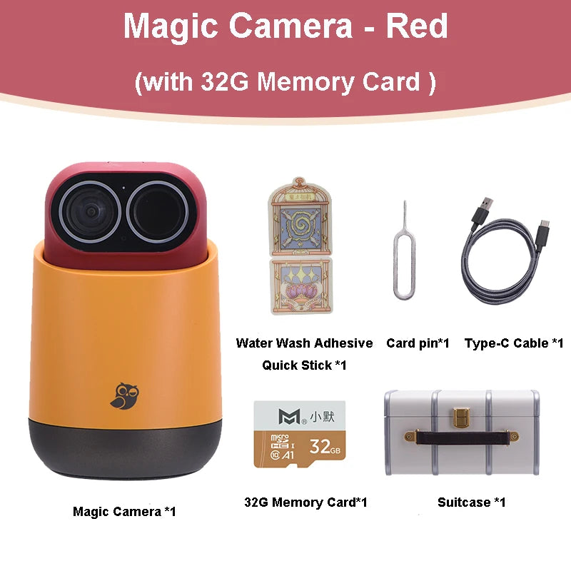 Xiaomo Magic Camera Vlog Camera 2.5K Intelligent Camera Household Wireless 360° PTZ Monitoring AI Wifi Infrared Night Vision